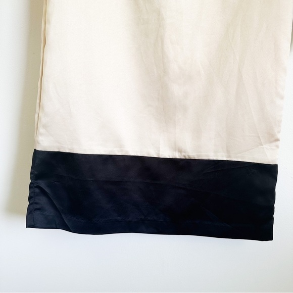 H&M Champagne and black Silky Mod Mini Dress sz 4 - Picture 4 of 6